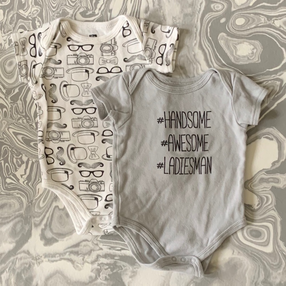 HB Baby Boy #handsome Onesie Set 🎩